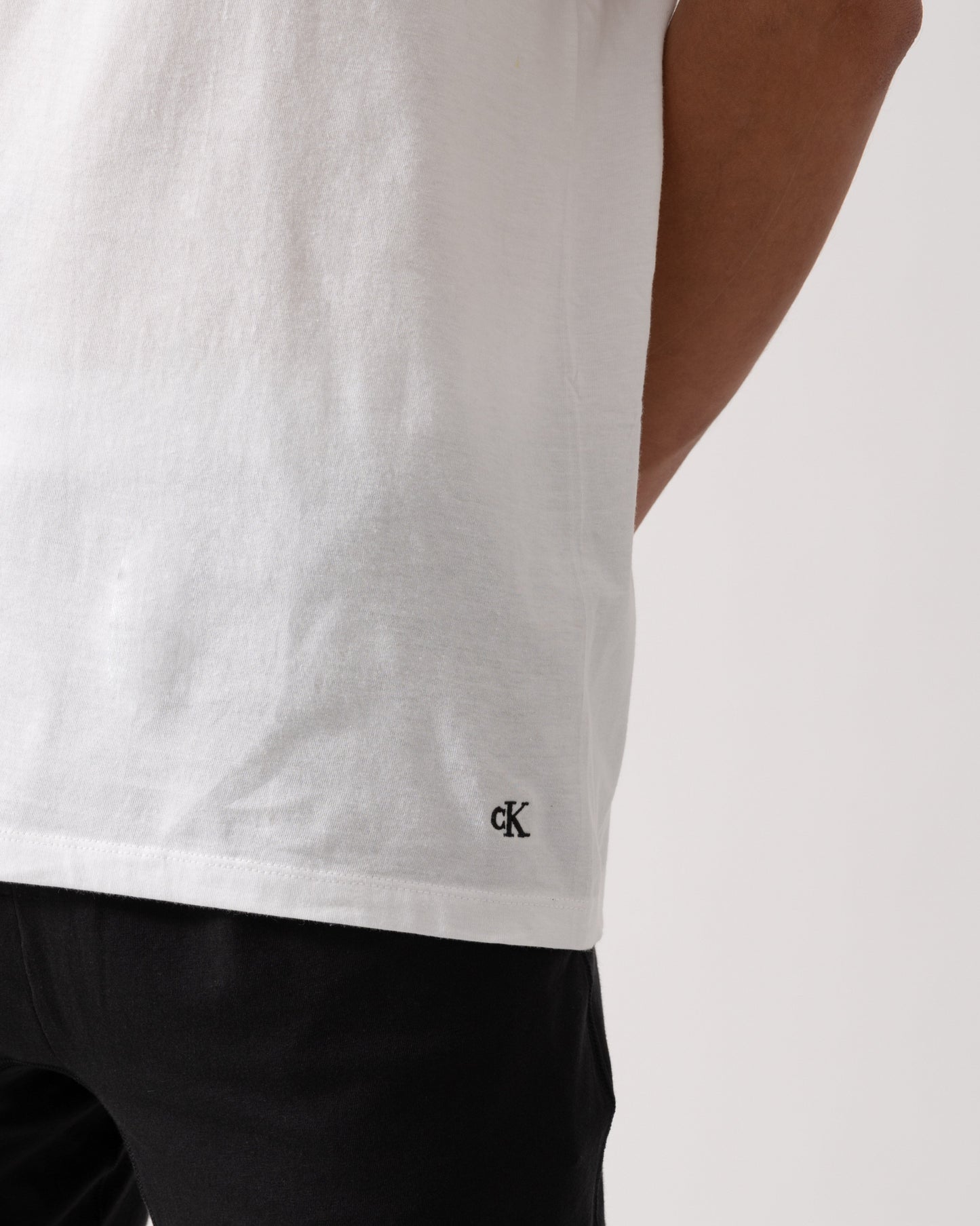 Calvin Klein Mens 3 Pack Mens Short Sleeve T Shirts - White/White/White