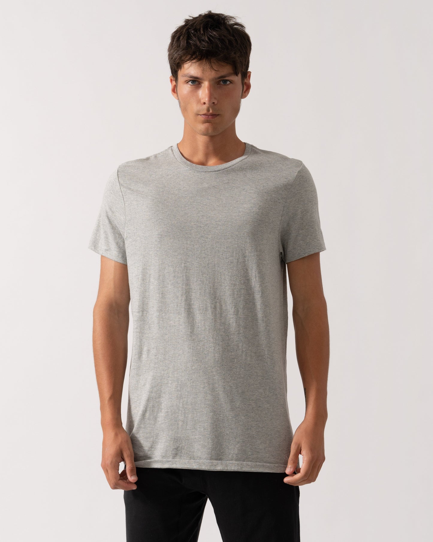 Calvin Klein Mens 3 Pack Mens Short Sleeve T Shirts - Black/Grey Heather/White