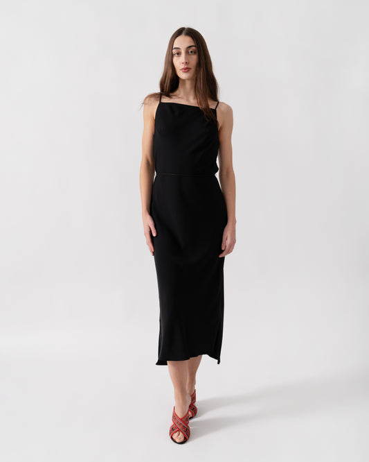 Calvin Klein Smooth Twill Cami NS Womens Dress - Perfect Black