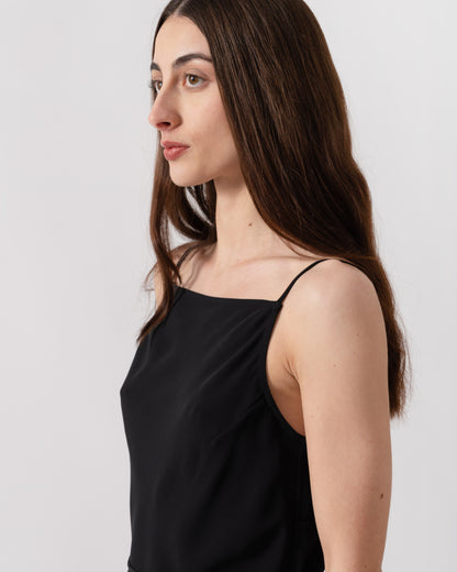 Calvin Klein Smooth Twill Cami NS Womens Dress - Perfect Black