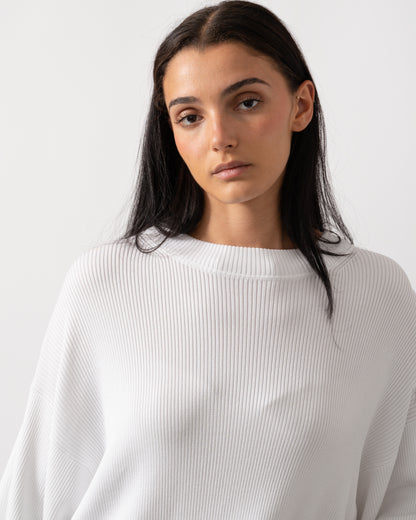 Calvin Klein Viscose Rib Womens Sweater - CHO - Designer Womens Sweatshirts