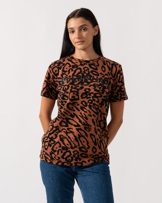 Calvin Klein Wool Jacquard Leopard Womens Tee