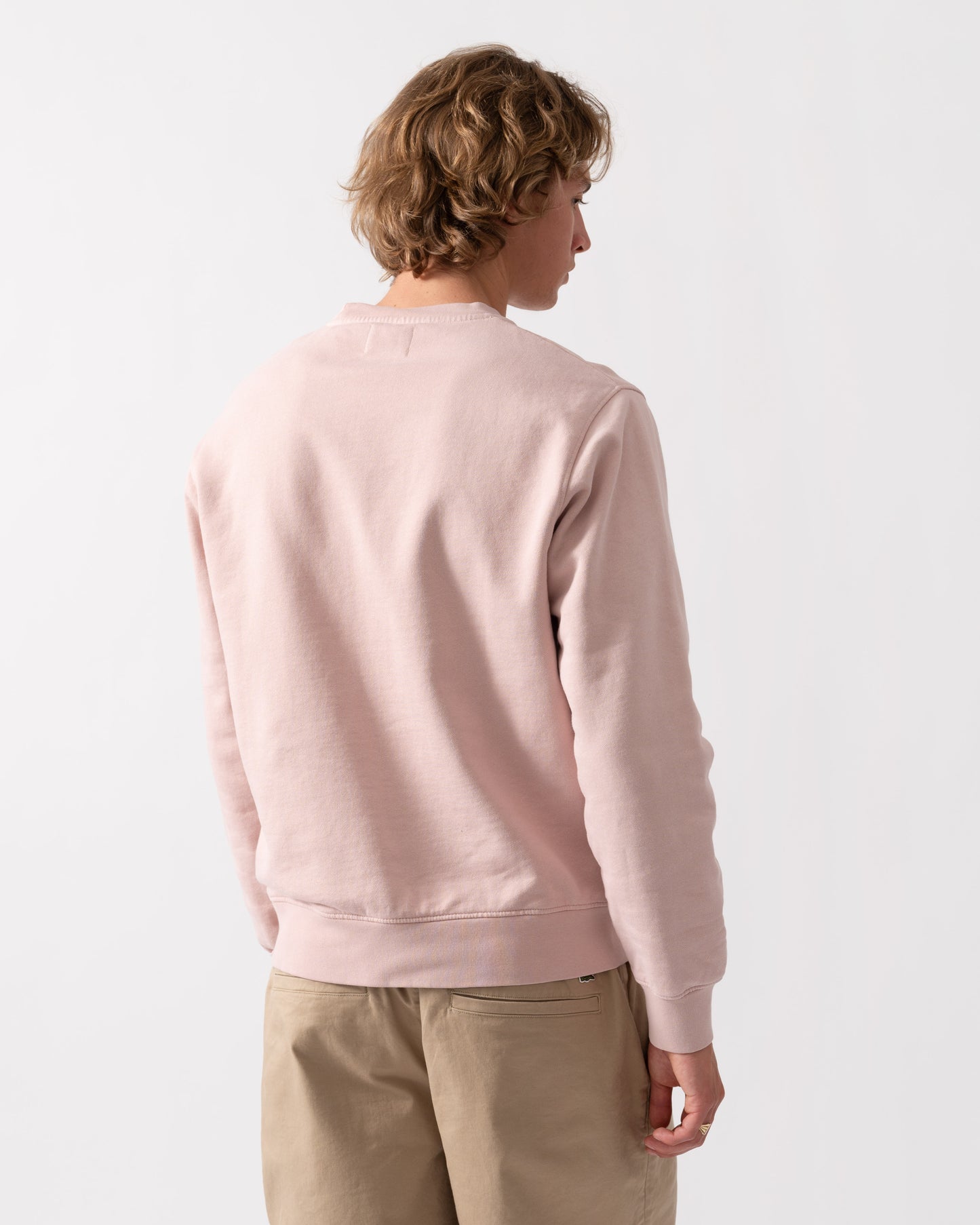 Colorful Standard Mens Classic Organic Crew Neck Sweatshirt - Faded Pink | CHO | Designer Mens Sweatshirts