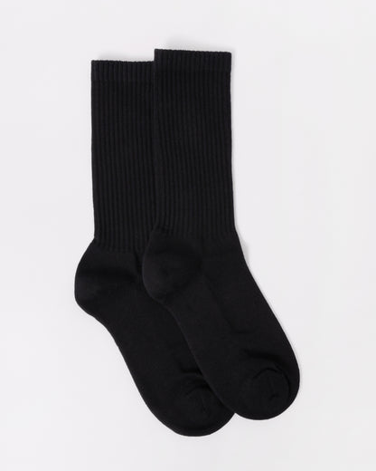 Colorful Standard Mens Organic Active Socks - Deep Black | CHO | Designer Mens Socks
