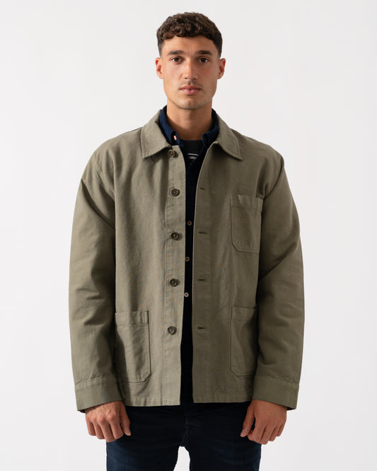 Colorful Standard Mens Organic Workwear Jacket - Dusty Olive