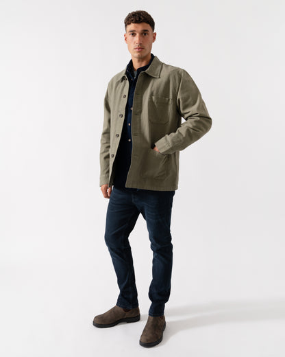 Colorful Standard Mens Organic Workwear Jacket - Dusty Olive