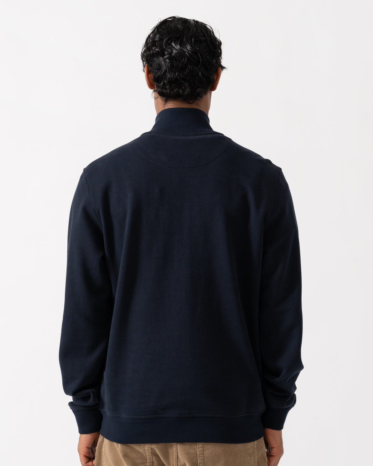 Back of the Belstaff Mens Logo Full Zip Sweatshirt - Dark Ink