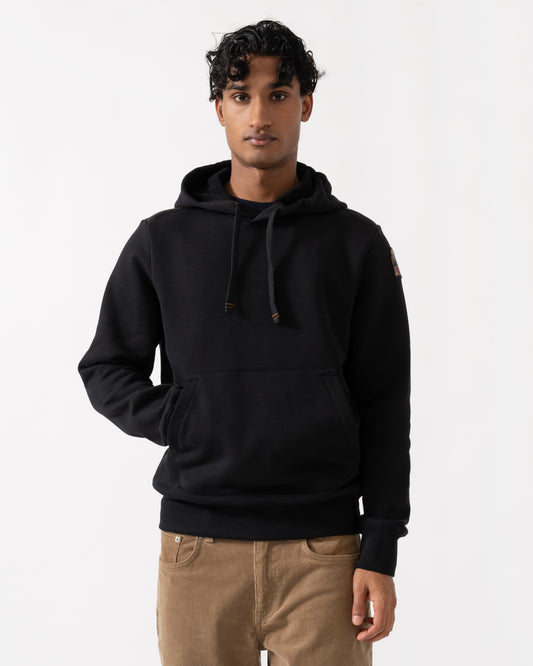 Front of the Parajumpers Everest Mens Hoodie - Black 541