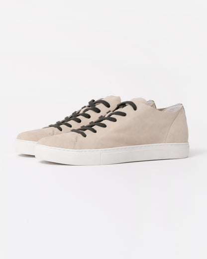 Crime London Raw Lo Mens Trainer in Suede Cream front