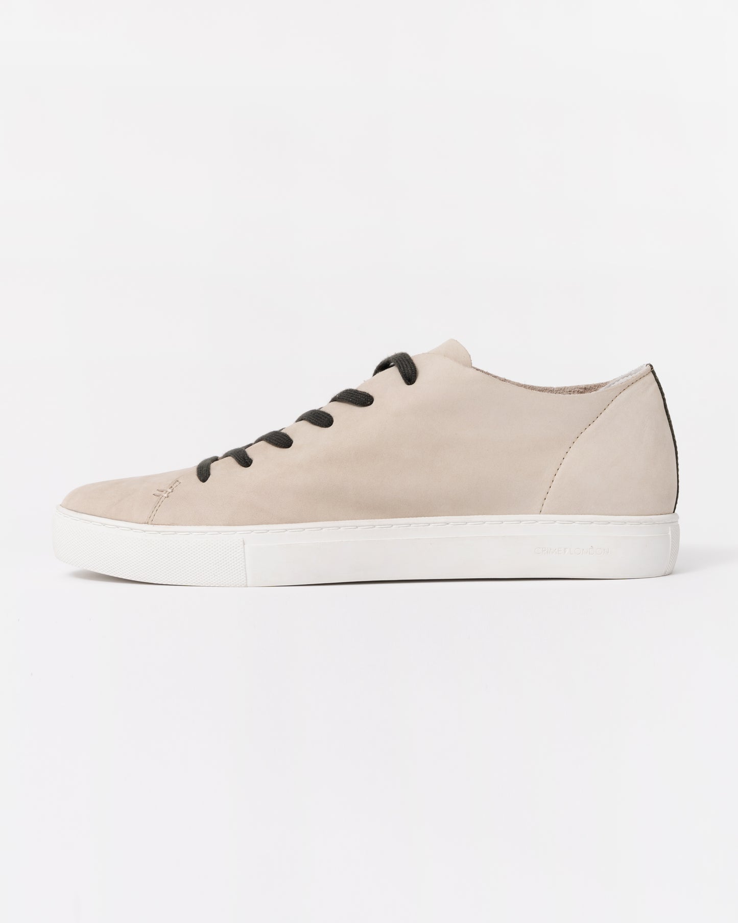 Crime London Raw Lo Mens Trainer in Suede Cream side