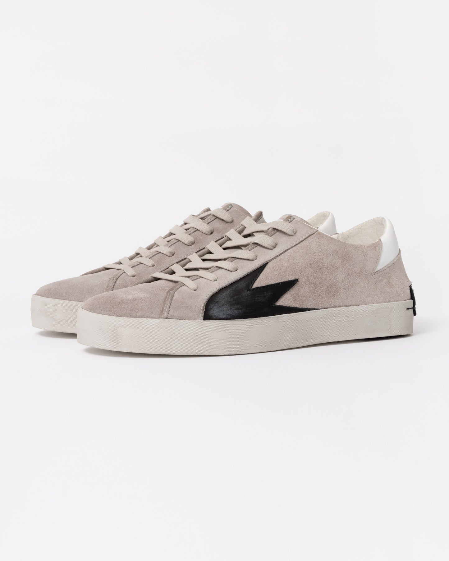 Crime London Storm Explosion Mens Trainer in Suede Grey front