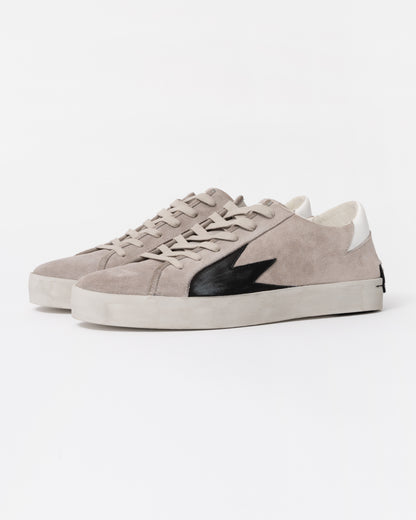 Crime London Storm Explosion Mens Trainer in Suede Grey front