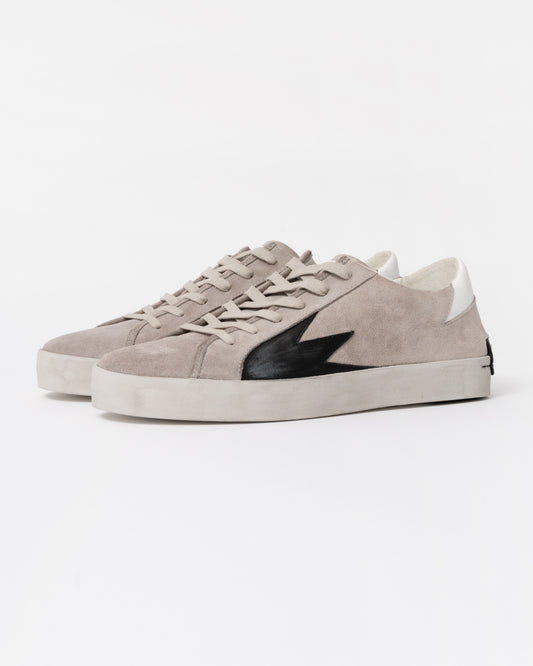 Crime London Storm Explosion Mens Trainer in Suede Grey front