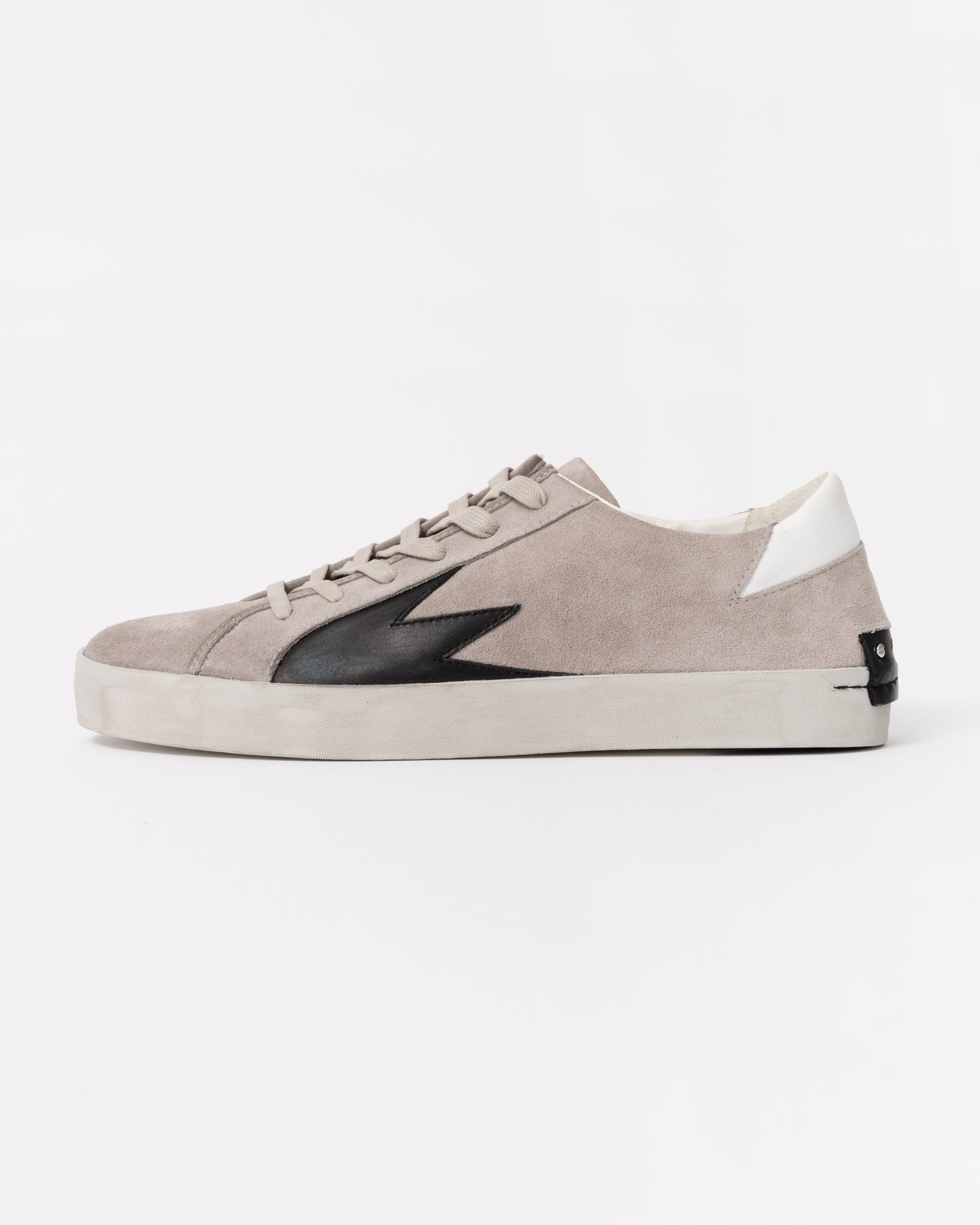 Crime London Storm Explosion Mens Trainer in Suede Grey side