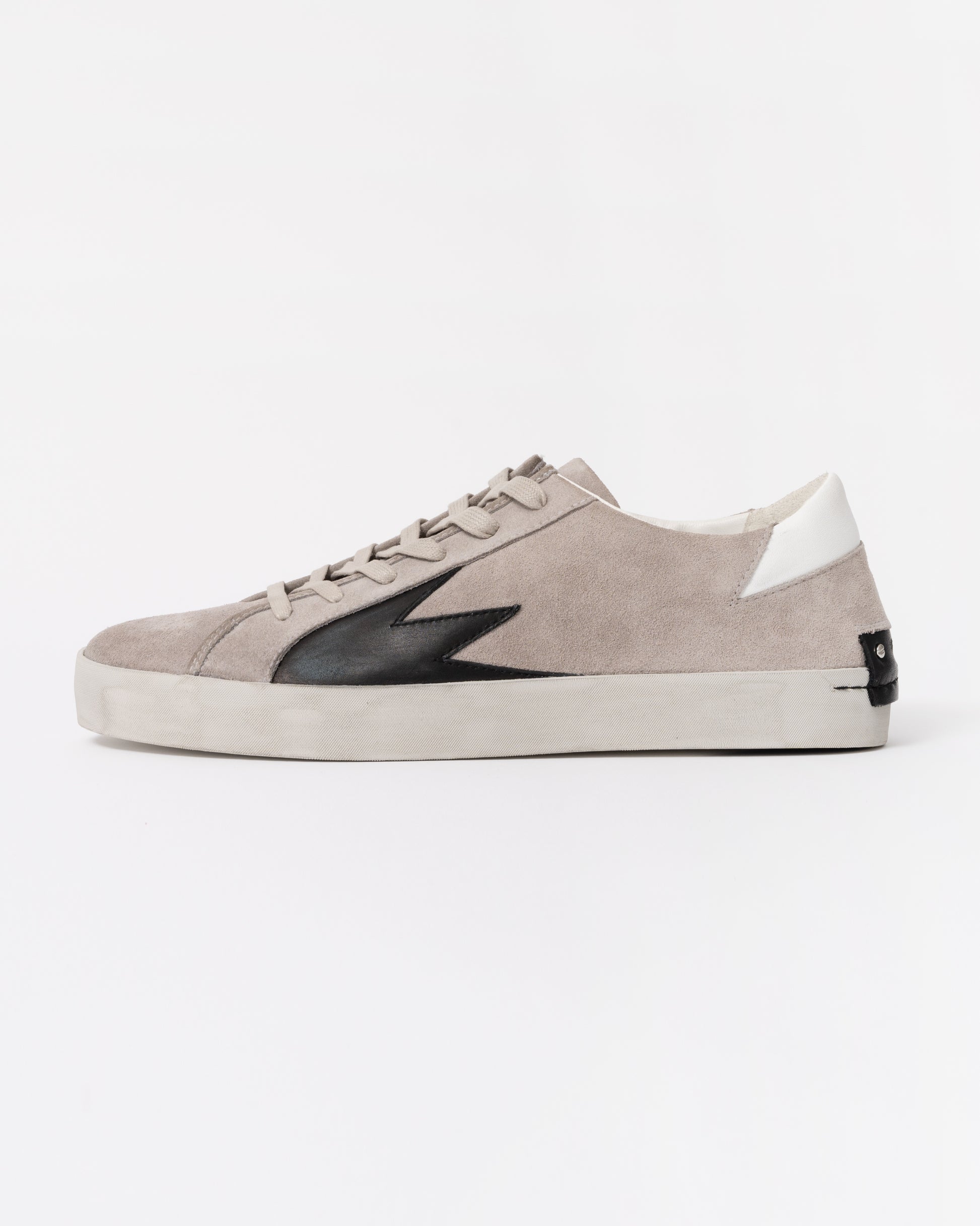 Crime London Storm Explosion Mens Trainer in Suede Grey side