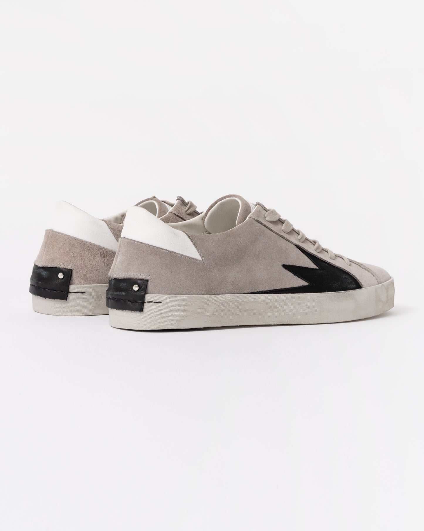 Crime London Storm Explosion Mens Trainer in Suede Grey back