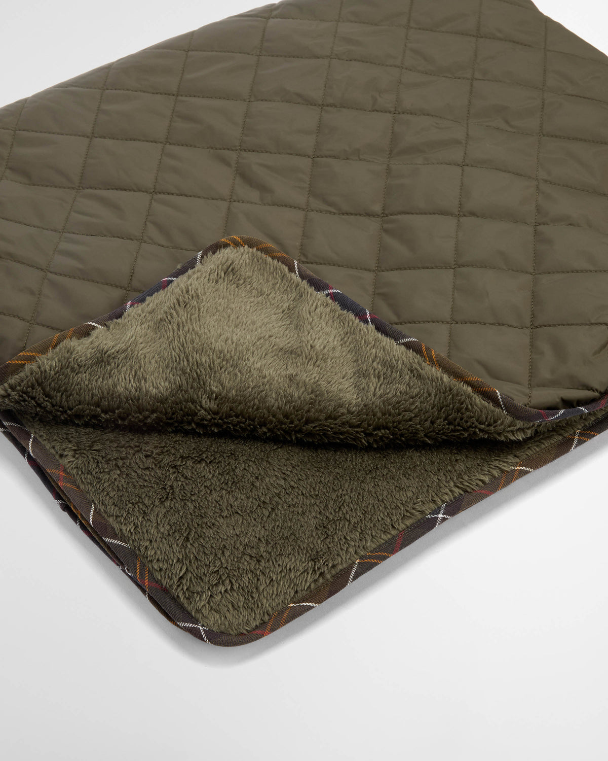Barbour Dog Quilt & Fleece Blanket - Olive - CHO - Designer Unisex Pet Accessories