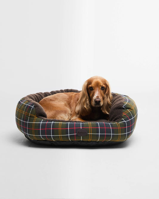 Barbour Dog Snuggle Bed 30" - Classic Tartan