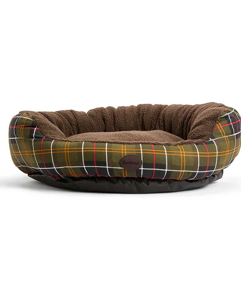 Barbour Dog Snuggle Bed 30" - Classic Tartan
