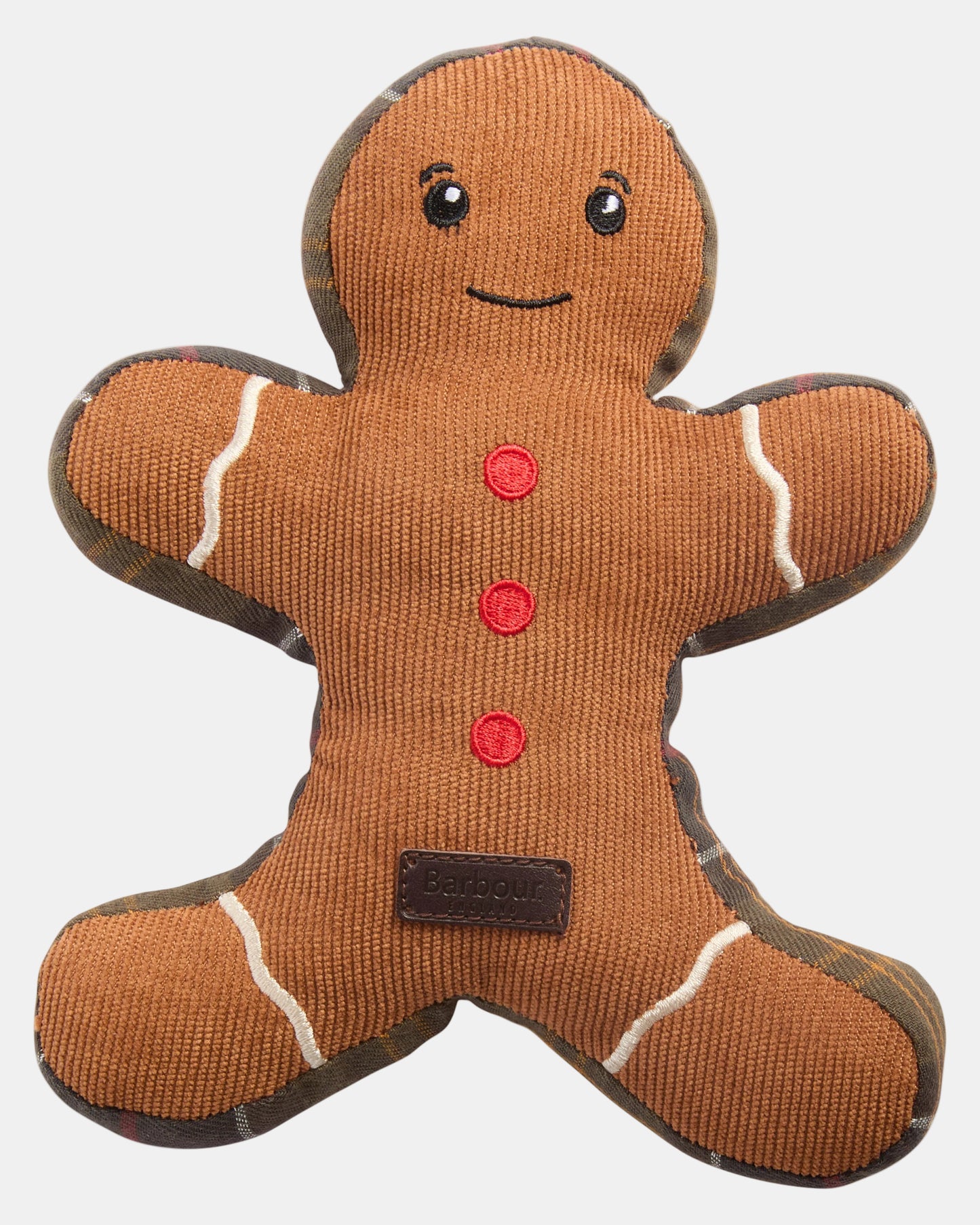 Barbour Dog Christmas Gingerbread Toy - Brown | CHO | Designer Dog Toys