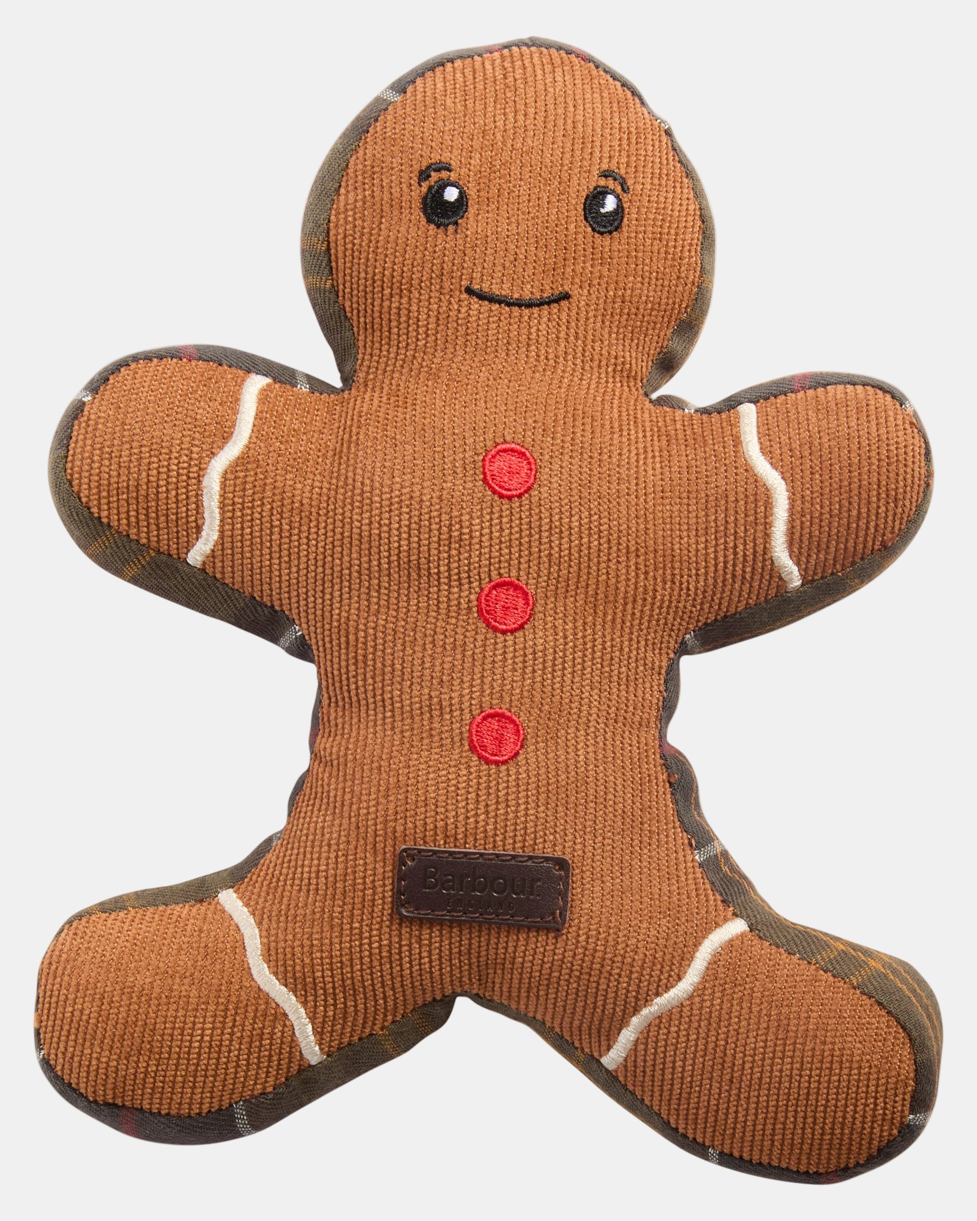 Barbour Dog Christmas Gingerbread Toy - Brown | CHO | Designer Dog Toys