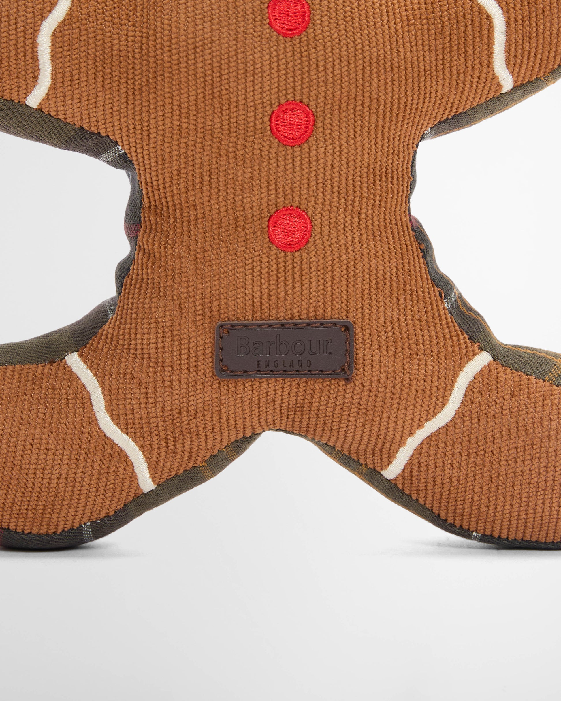 Barbour Dog Christmas Gingerbread Toy - Brown | CHO | Designer Dog Toys