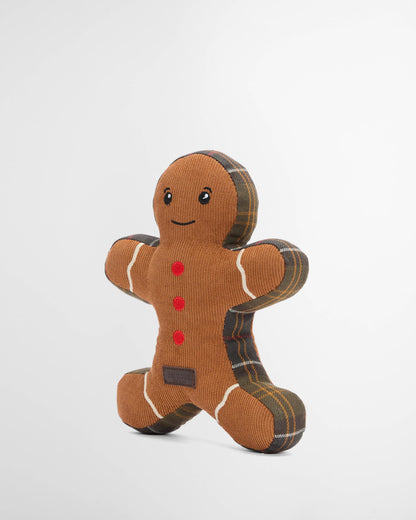 Barbour Dog Christmas Gingerbread Toy - Brown | CHO | Designer Dog Toys