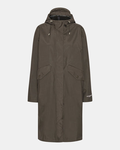 Ilse Jacobsen Thermal Womens Long Parka Raincoat - Wren 259