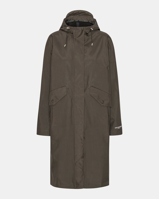 Ilse Jacobsen Thermal Womens Long Parka Raincoat - Wren 259