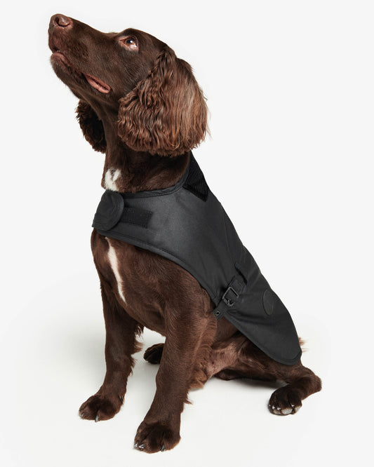 Barbour Sylkoil Wax Dog Coat - Black | CHO | Designer Dog Coats