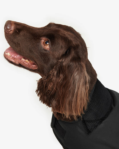 Barbour Sylkoil Wax Dog Coat - Black | CHO | Designer Dog Coats
