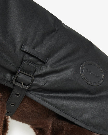 Barbour Sylkoil Wax Dog Coat - Black | CHO | Designer Dog Coats