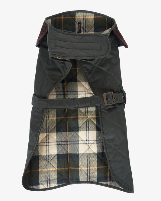 Barbour Quilted Dog Coat - Olive | CHO | Designer Dog Coats