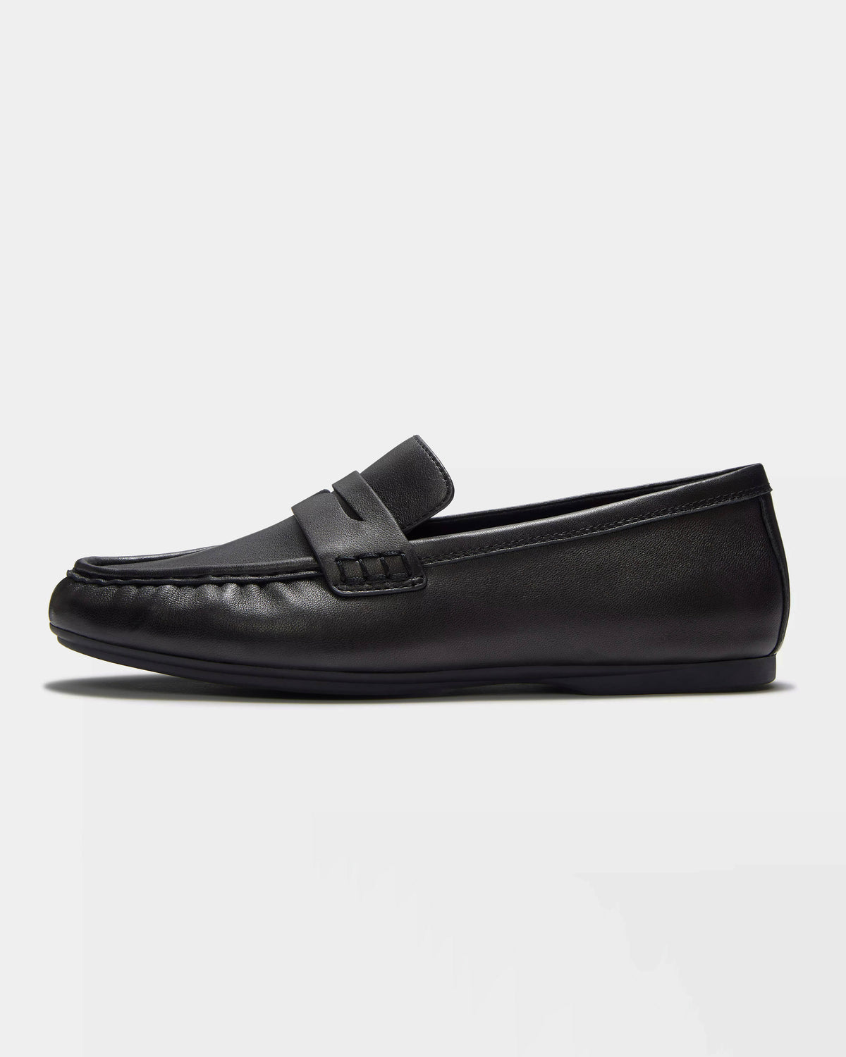 FitFlop Delicato Womens Leather Loafers - All Black 090 | CHO | Designer Womens Loafers