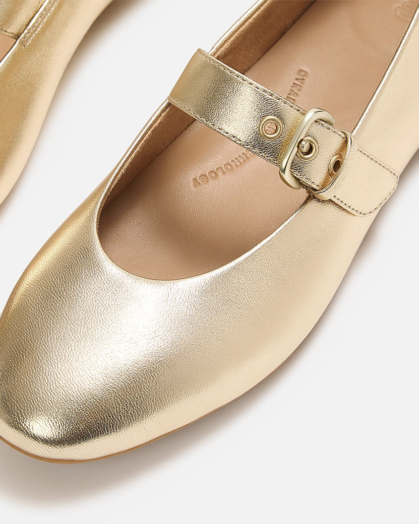 FitFlop Delicato Womens Leather Mary Jane Shoes - Platino 675 | CHO | Designer Womens Shoes