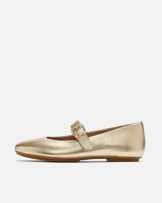 FitFlop Delicato Womens Leather Mary Jane Shoes - Platino 675 | CHO | Designer Womens Shoes