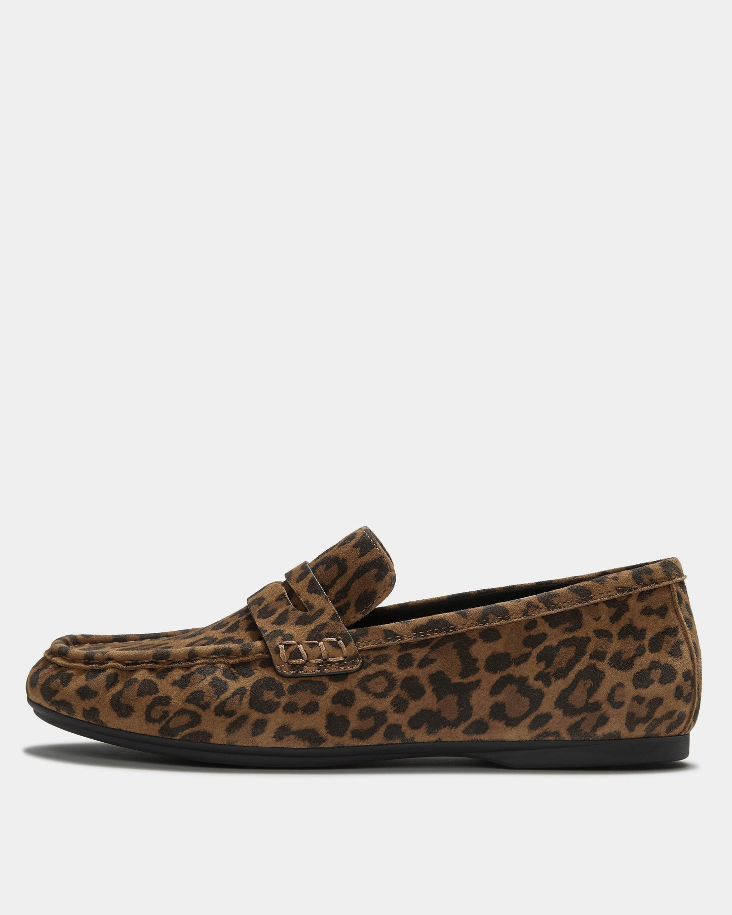 FitFlop Delicato Womens Suede Leopard Loafers - Tan/Black E76