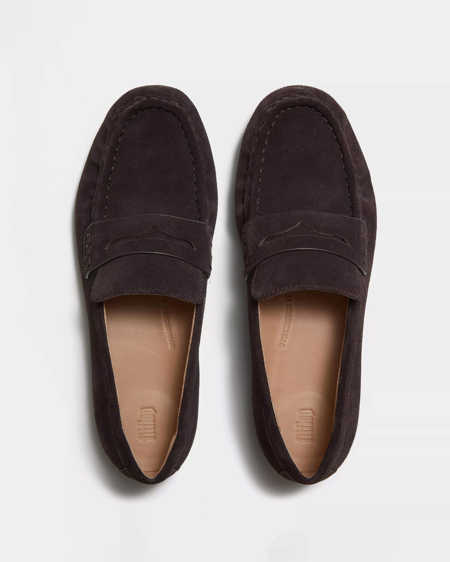 FitFlop Delicato Womens Suede Loafers - Chocolate Brown 167