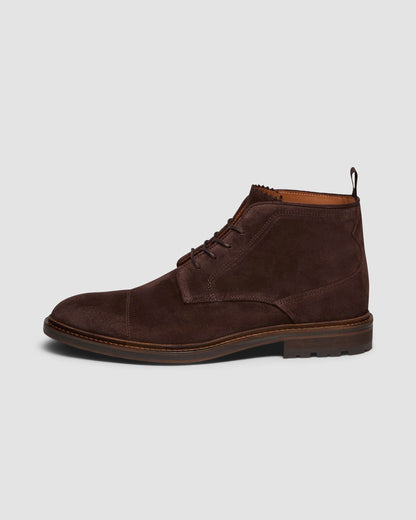 Oliver Sweeney Drave Mens Hand - Burnished Suede Chukka Boots - Chocolate | CHO | Designer Mens Chukka Boots