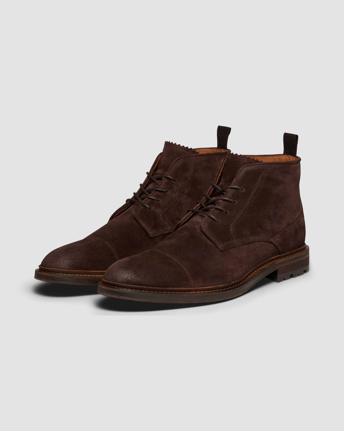 Oliver Sweeney Drave Mens Hand - Burnished Suede Chukka Boots - Chocolate | CHO | Designer Mens Chukka Boots