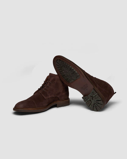 Oliver Sweeney Drave Mens Hand - Burnished Suede Chukka Boots - Chocolate | CHO | Designer Mens Chukka Boots