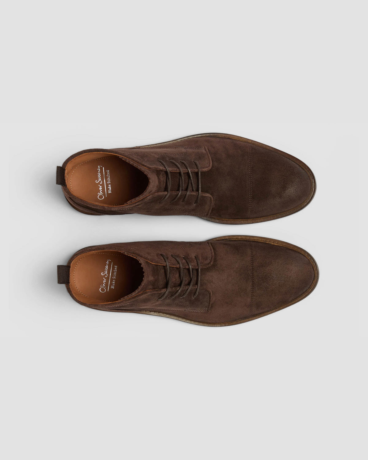 Oliver Sweeney Drave Mens Hand - Burnished Suede Chukka Boots - Chocolate | CHO | Designer Mens Chukka Boots