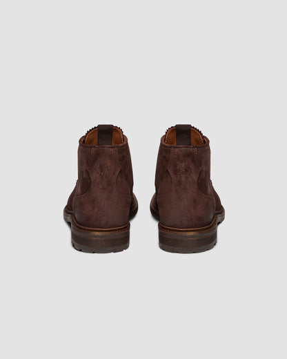 Oliver Sweeney Drave Mens Hand - Burnished Suede Chukka Boots - Chocolate | CHO | Designer Mens Chukka Boots