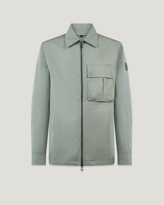Belstaff Drome Mens Overshirt - Sage Green