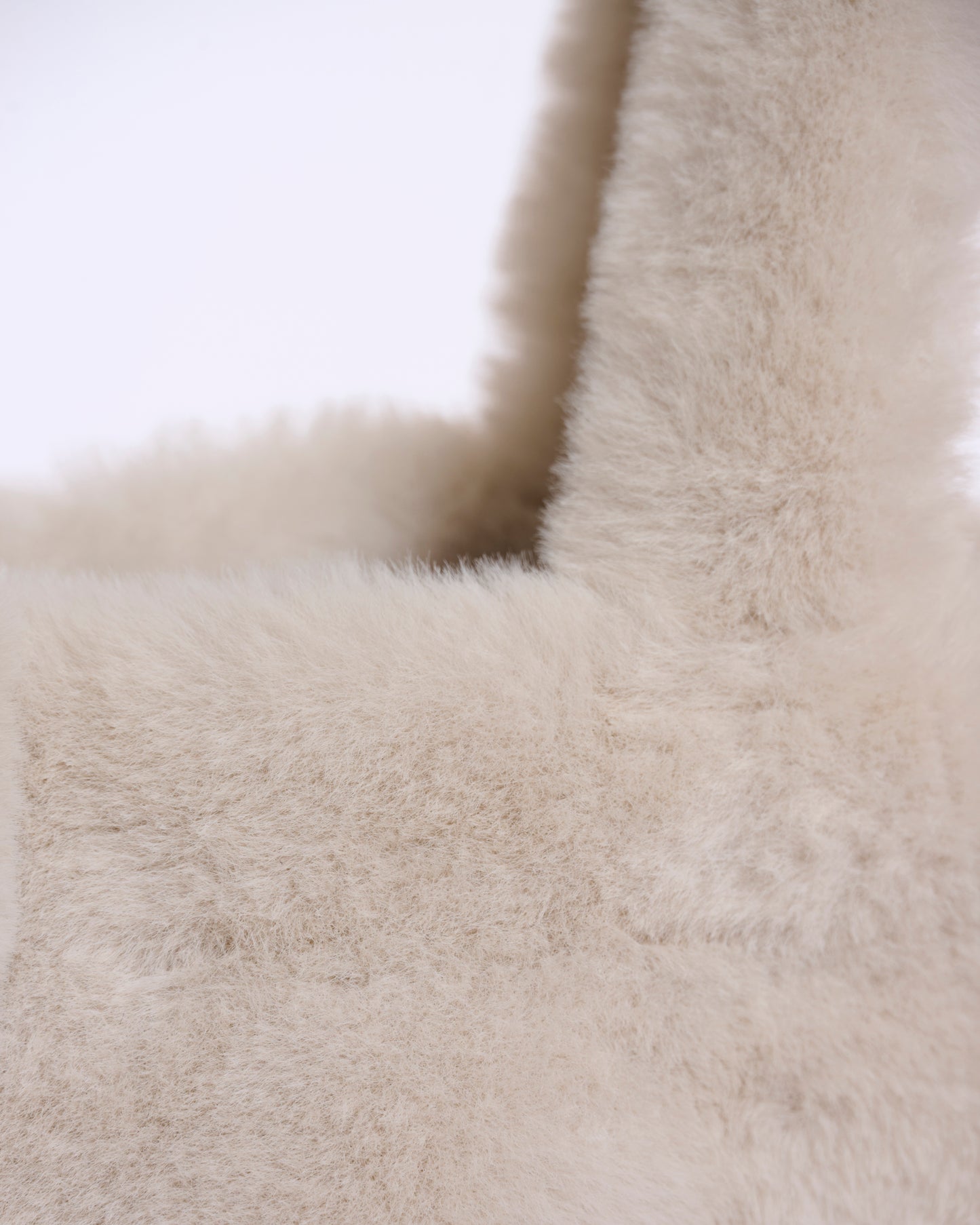 Rino & Pelle Daan Womens Big Faux Fur Shopper - Birch | CHO | Designer Womens Shopper Bag