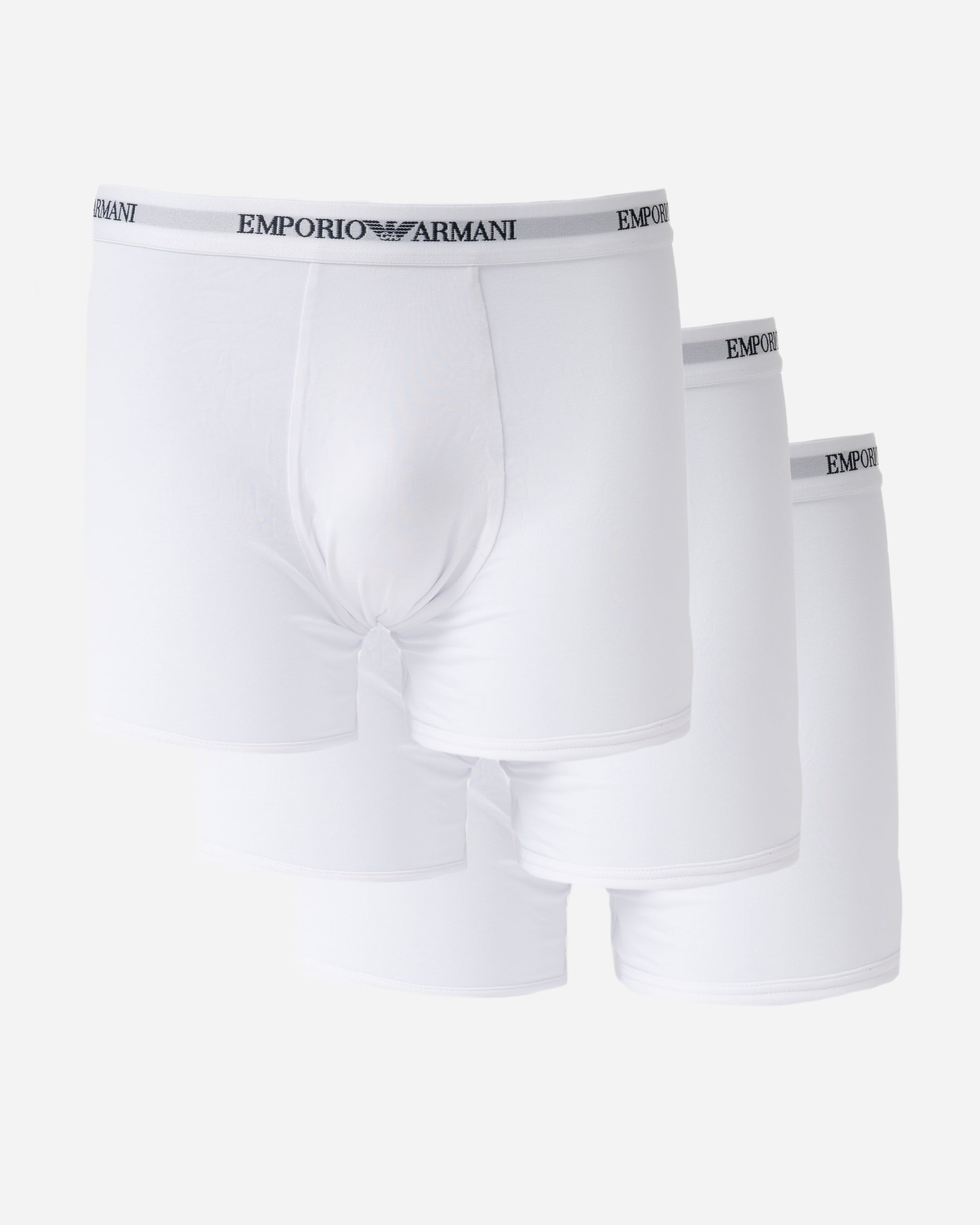 3 pairs of Emporio Armani 3-Pack Mens Boxers with Logo Waistband EM000261-AF14132-M0066 in White