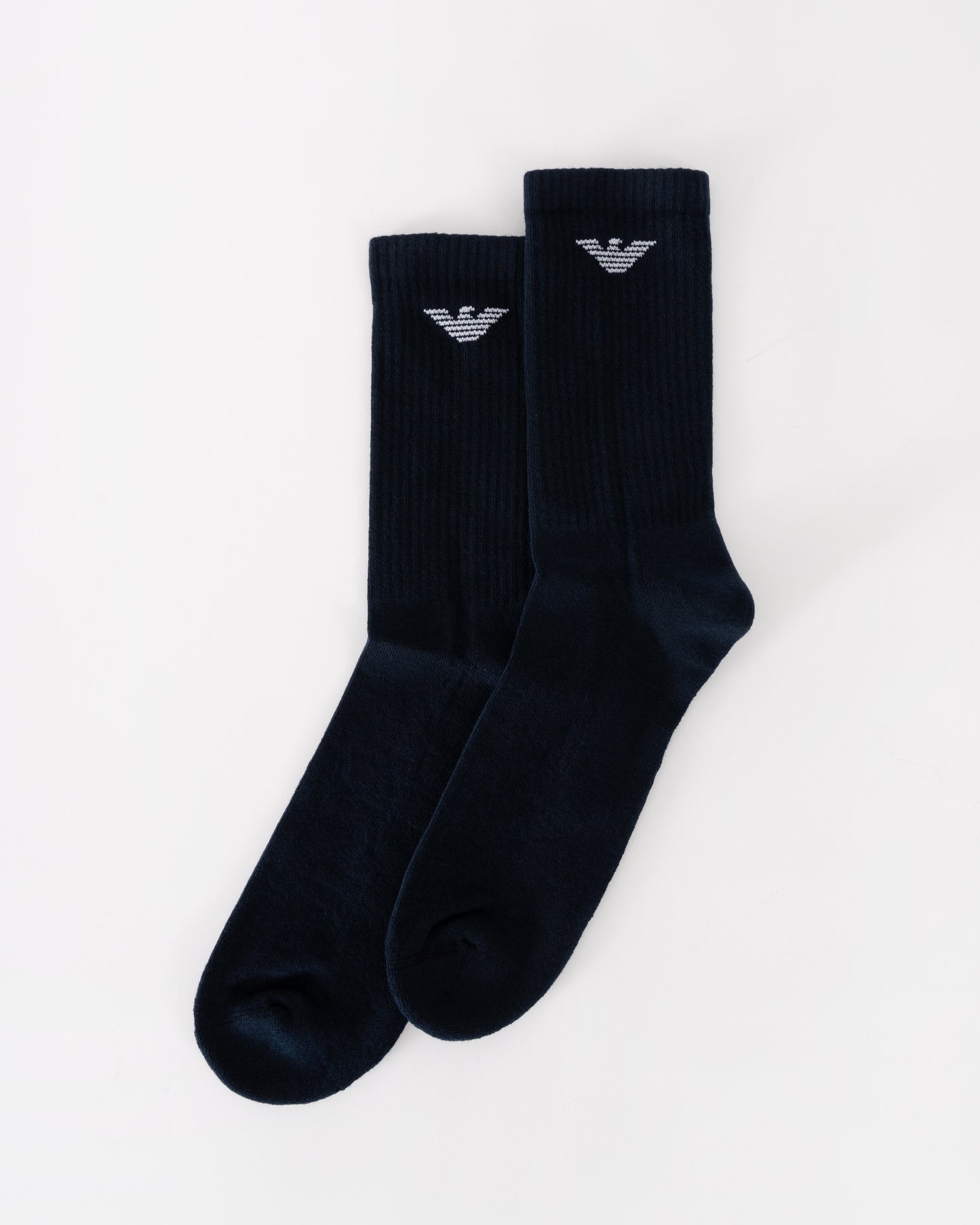 Emporio Armani 3-Pack Mens Eagle Logo Socks - Blue/Blue/Blue