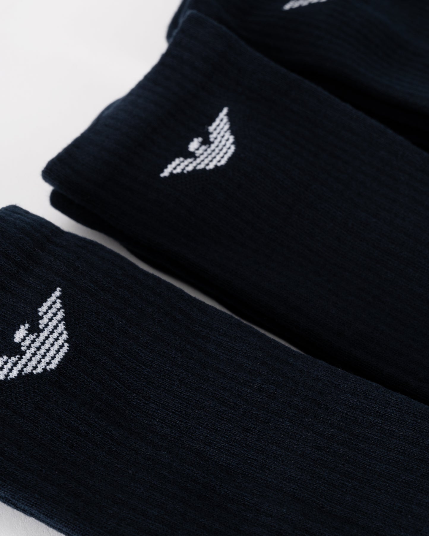 Emporio Armani 3-Pack Mens Eagle Logo Socks - Blue/Blue/Blue