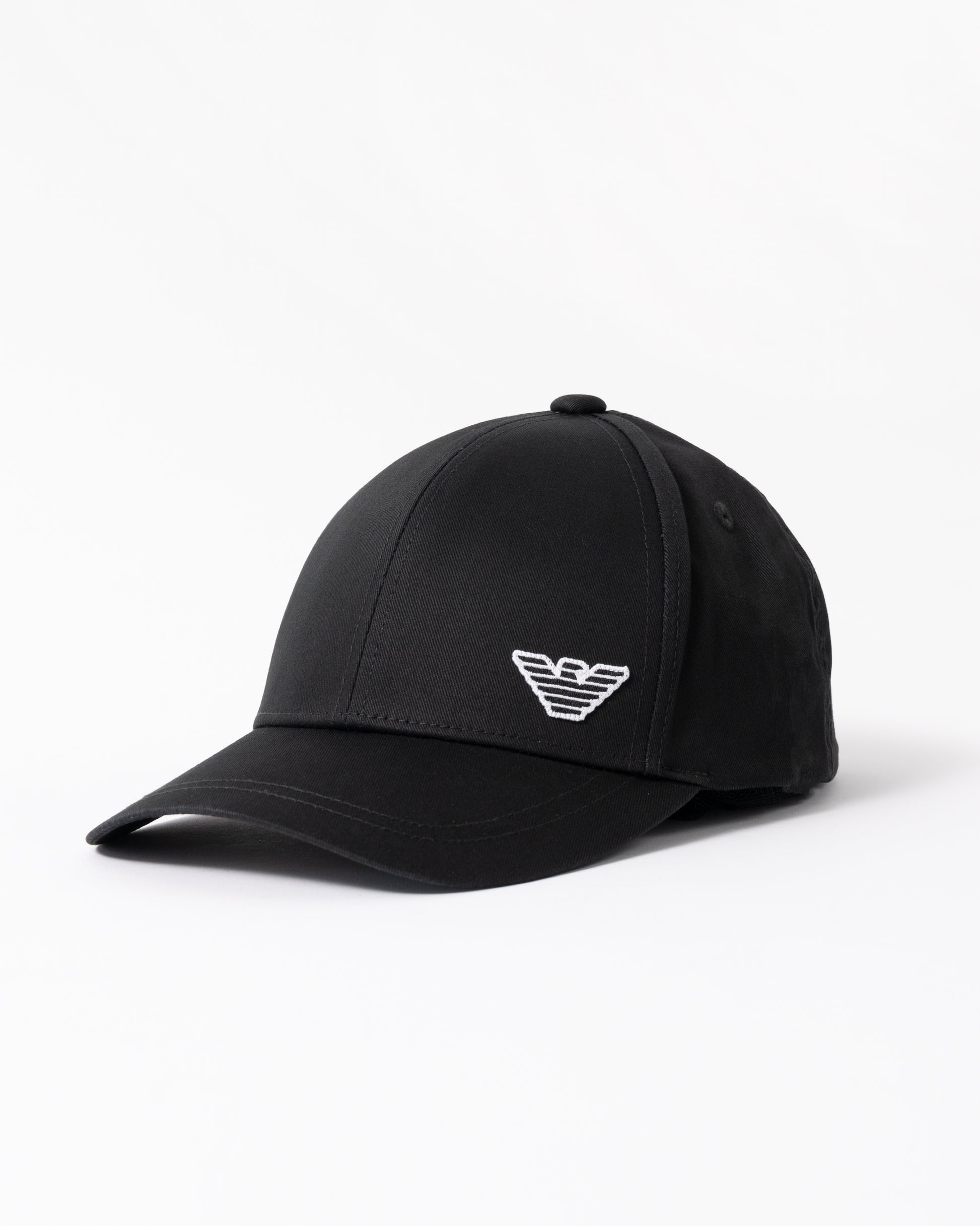 Emporio Armani Mens Cap with Eagle Logo in Black