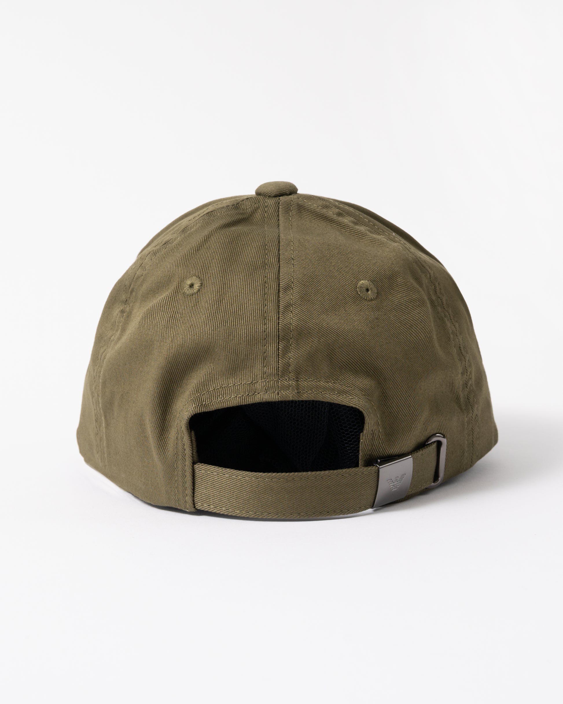 back of Emporio Armani Mens Cap with Eagle Logo in Dark Olive